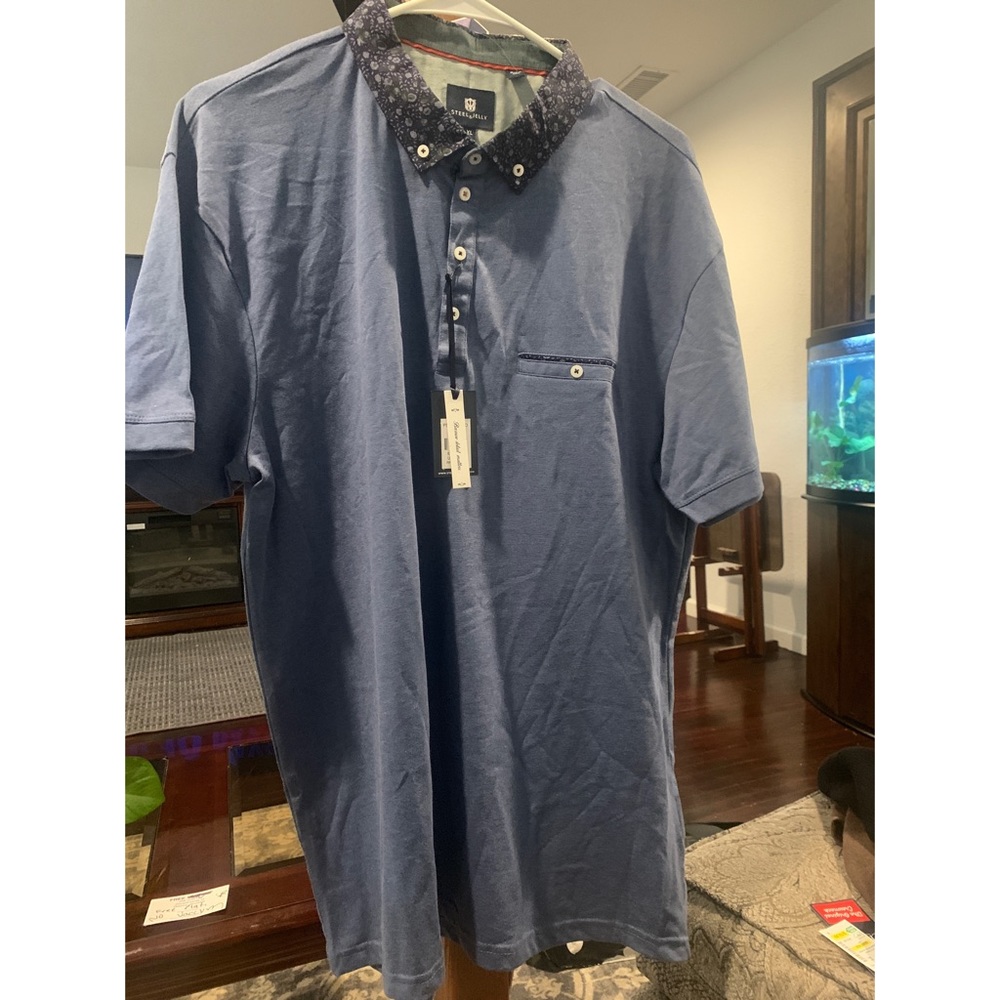 Coachella blue collar shirt